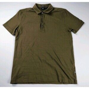 Hugo Boss Polo Shirt Mens Green Regular Fit Long Staple Cotton Medium